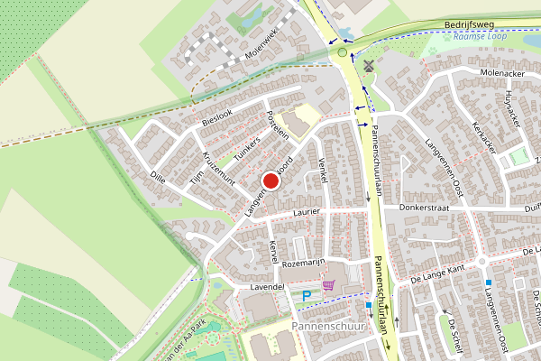 Brandweer-melding op Langvennen-Noord, Oisterwijk op 28 juni, kaart-overzicht