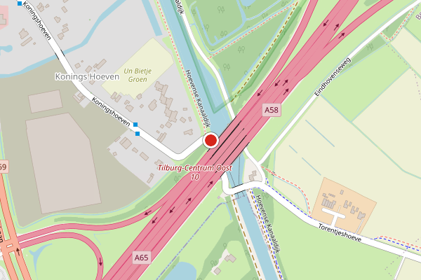 Brandweer-melding op Koningshoeven, Tilburg op 28 juni, kaart-overzicht