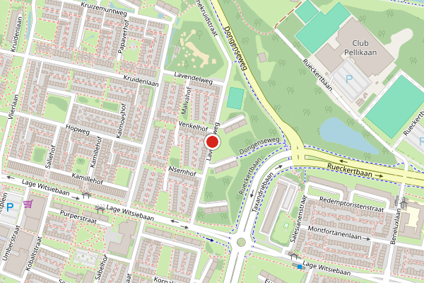 Brandweer-melding op Lavendelweg, Tilburg op 28 juni, kaart-overzicht