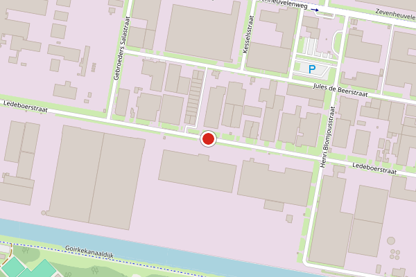 Brandweer-melding op Ledeboerstraat, Tilburg op 28 juni, kaart-overzicht