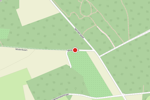 Brandweer-melding op Molenbaan, Loon op Zand op 28 juni, kaart-overzicht