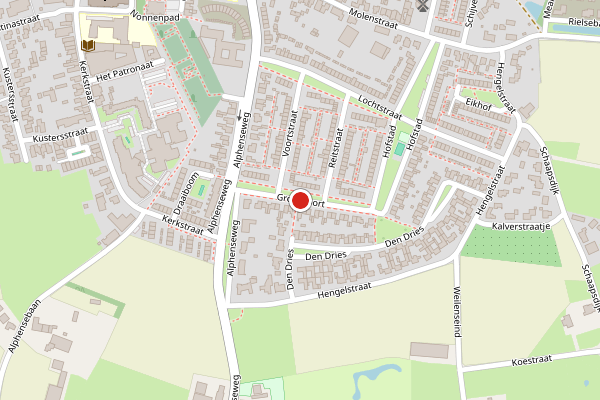 Brandweer-melding op Groenvoort, Gilze op 29 juni, kaart-overzicht