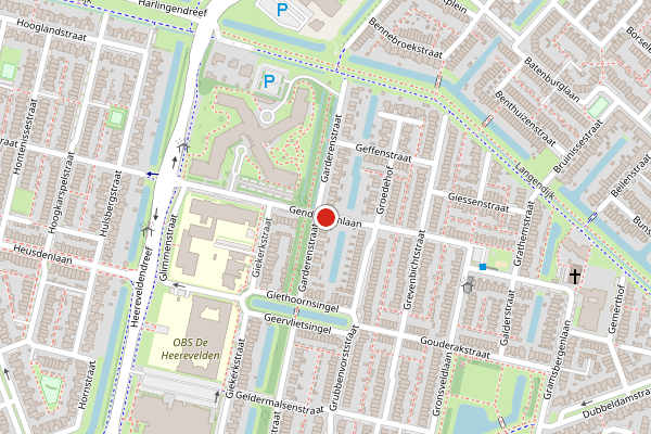 Brandweer-melding op Gendringenlaan, Tilburg op 29 juni, kaart-overzicht