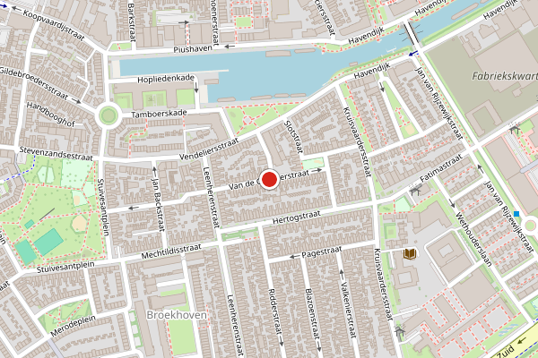 Brandweer-melding op Van de Coulsterstraat, Tilburg op 29 juni, kaart-overzicht