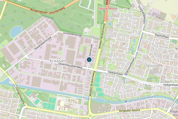 Politie-melding op traat, Tilburg op 29 juni, kaart-overzicht