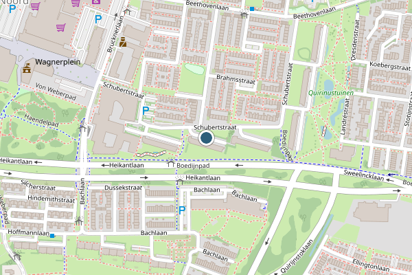 Politie-melding op Schubertstraat, Tilburg op 29 juni, kaart-overzicht