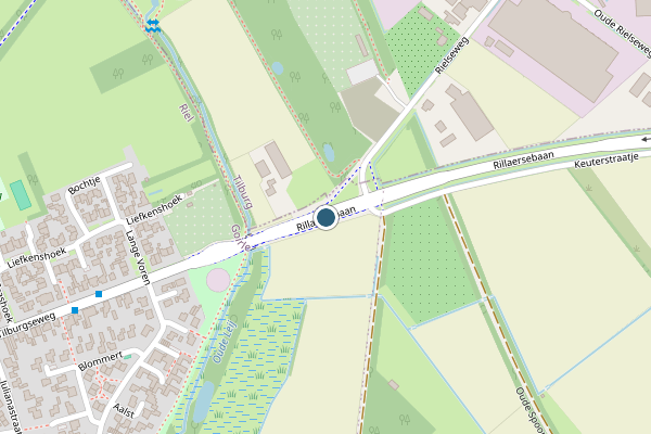 Politie-melding op Rillaerse-Baan, Goirle op 1 juli, kaart-overzicht