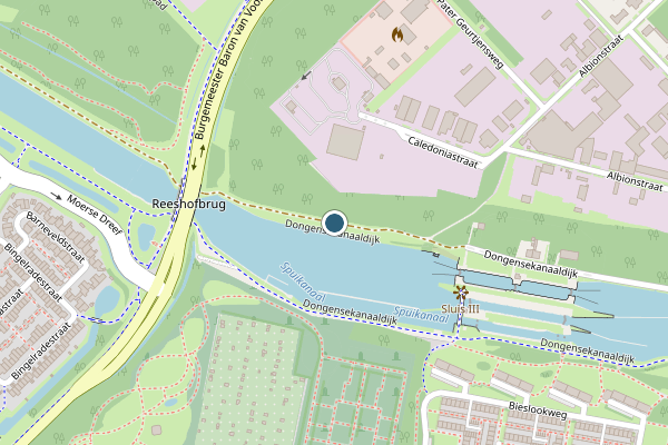 Politie-melding op Dongensekanaaldijk, Tilburg op 1 juli, kaart-overzicht