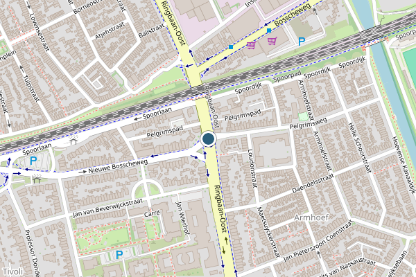 Politie-melding op Nieuwe Bosscheweg, Tilburg op 1 juli, kaart-overzicht