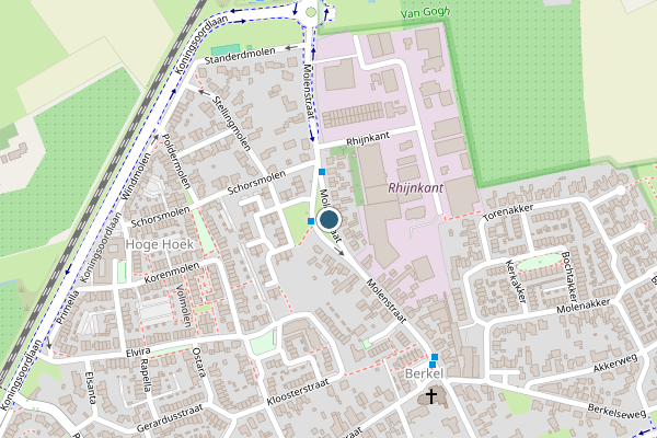 Politie-melding op Molenstraat, Tilburg op 1 juli, kaart-overzicht