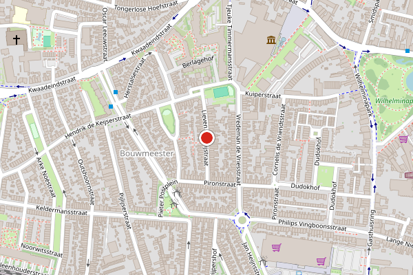 Brandweer-melding op Lieven de Keijstraat, Tilburg op 1 juli, kaart-overzicht