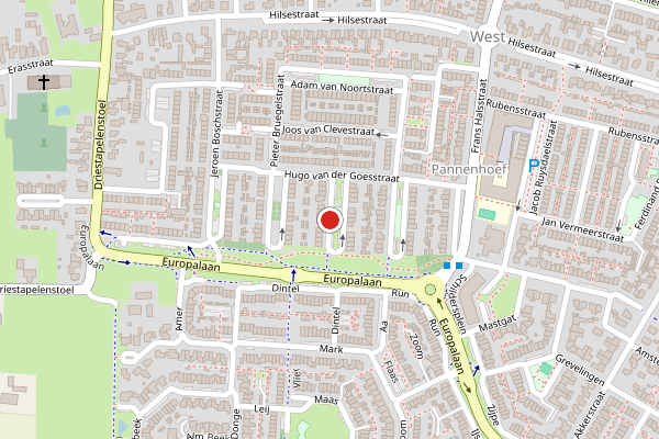 Brandweer-melding op Abraham Bloemaertstraat, Kaatsheuvel op 4 juli, kaart-overzicht
