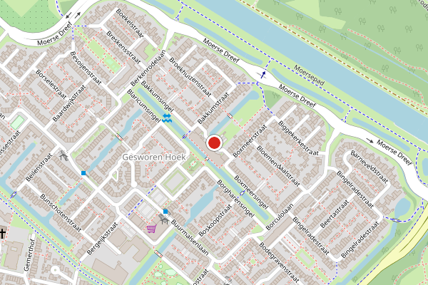 Brandweer-melding op Bavelpark, Tilburg op 8 juli, kaart-overzicht