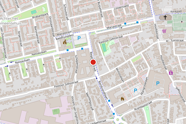 Brandweer-melding op Regentenstraat, Rijen op 10 juli, kaart-overzicht
