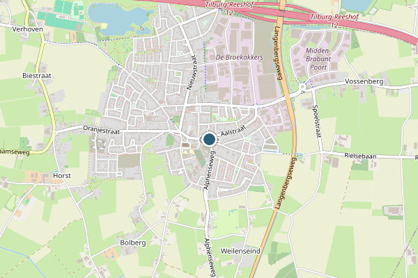 Politie-melding op Gilze op 13 juli, kaart-overzicht