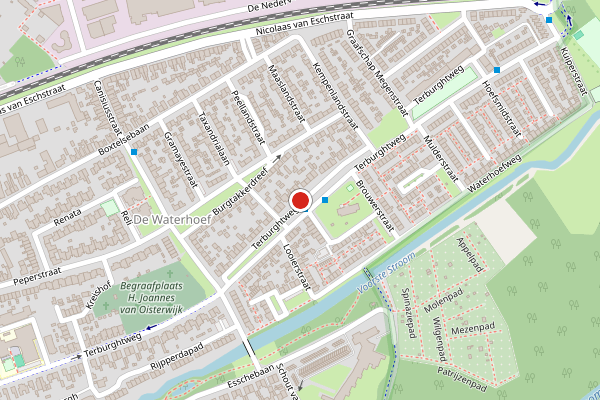 Brandweer-melding op Terburghtweg, Oisterwijk op 16 juli, kaart-overzicht