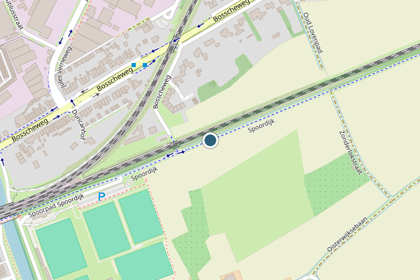 Politie-melding op Spoordijk, Tilburg op 17 juli, kaart-overzicht
