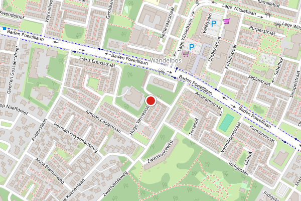 Brandweer-melding op Hugo Verrieststraat, Tilburg op 18 juli, kaart-overzicht