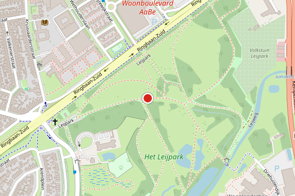 Brandweer-melding op Leijpark, Tilburg op 18 juli, kaart-overzicht