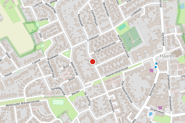 Brandweer-melding op Reitselaan, Haaren op 19 juli, kaart-overzicht