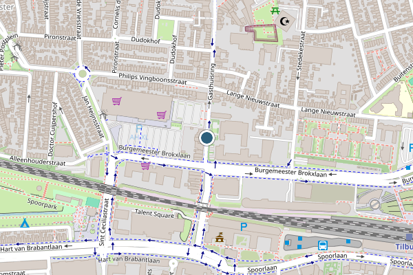 Politie-melding op Gasthuisring, Tilburg op 20 juli, kaart-overzicht