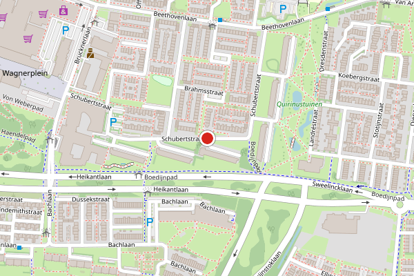Brandweer-melding op Schubertstraat, Tilburg op 20 juli, kaart-overzicht