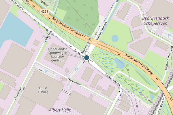 Politie-melding op Nederlandweg, Tilburg op 21 juli, kaart-overzicht