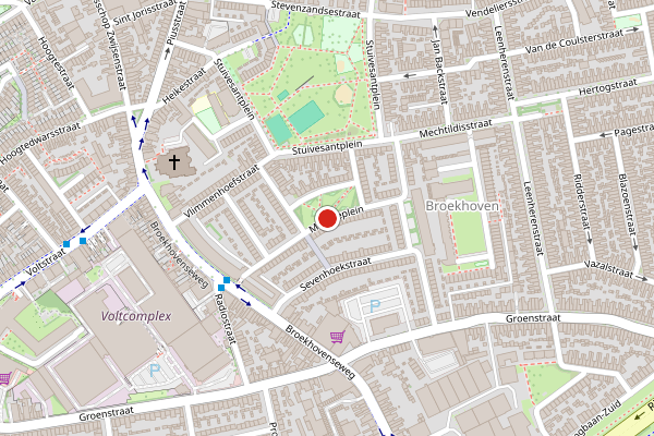 Brandweer-melding op Merodeplein, Tilburg op 22 juli, kaart-overzicht