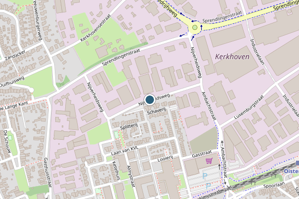 Politie-melding op Nijverheidsweg, Oisterwijk op 23 juli, kaart-overzicht