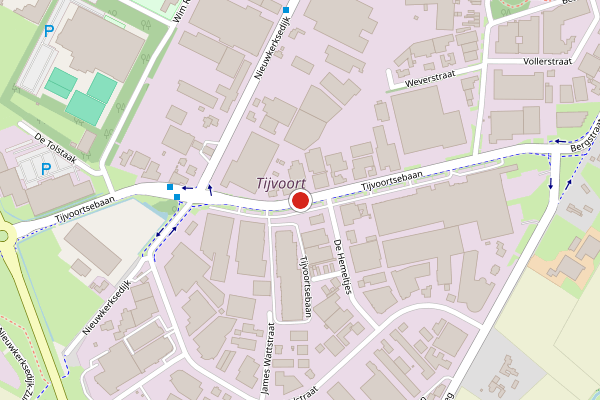 Brandweer-melding op Tijvoortsebaan, Goirle op 25 juli, kaart-overzicht