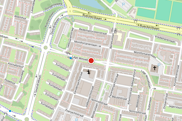 Brandweer-melding op Lage Witsiebaan, Tilburg op 26 juli, kaart-overzicht