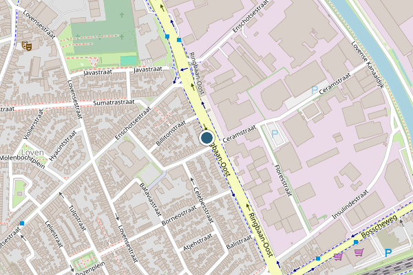Politie-melding op Ringbaan-Oost, Tilburg op 29 juli, kaart-overzicht