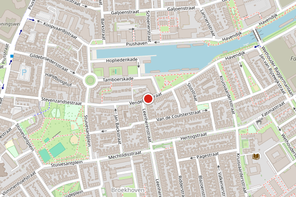Brandweer-melding op Vendeliersstraat, Tilburg op 30 juli, kaart-overzicht