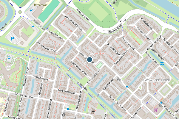 Politie-melding op Batenburglaan, Tilburg op 30 juli, kaart-overzicht