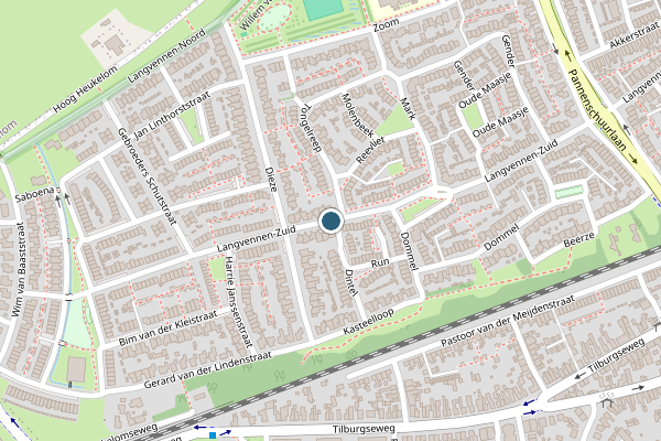 Politie-melding op Langvennen-Zuid, Oisterwijk op 31 juli, kaart-overzicht