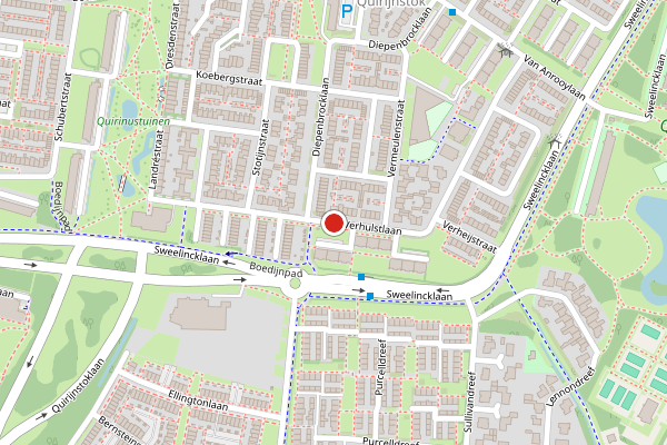 Brandweer-melding op Verhulstlaan, Tilburg op 31 juli, kaart-overzicht