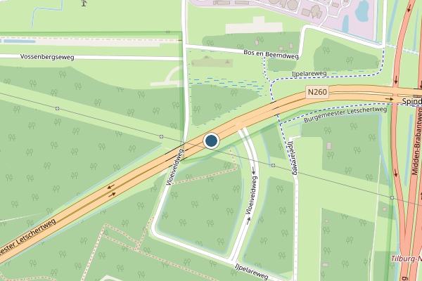 Politie-melding op Burgemeester Letschertweg, Tilburg op 31 juli, kaart-overzicht