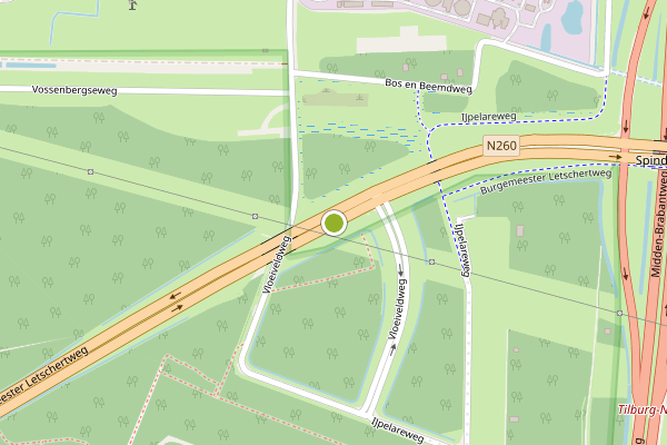 Ambulance-melding op Burgemeester Letschertweg, Tilburg op 31 juli, kaart-overzicht