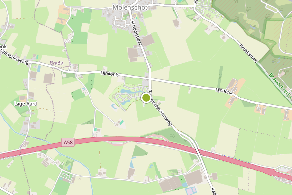 Ambulance-melding op Molenschot op 31 juli, kaart-overzicht