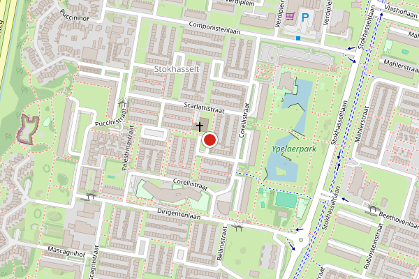 Brandweer-melding op Corellistraat, Tilburg op 1 augustus, kaart-overzicht