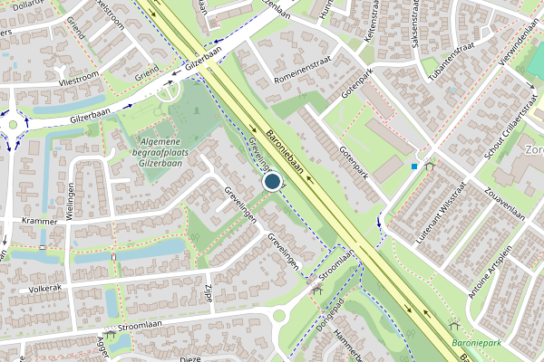 Politie-melding op Grevelingenpad, Tilburg op 1 augustus, kaart-overzicht