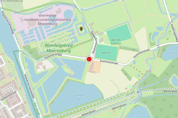 Brandweer-melding op Kommerstraat, Tilburg op 1 augustus, kaart-overzicht