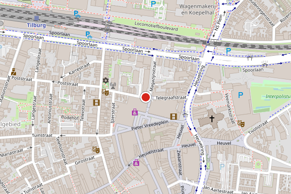 Brandweer-melding op Telegraafstraat, Tilburg op 3 augustus, kaart-overzicht
