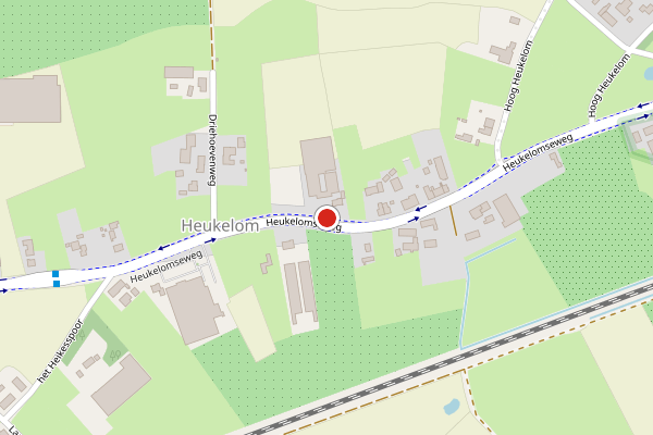 Brandweer-melding op Heukelomseweg, Heukelom op 3 augustus, kaart-overzicht