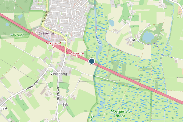 Politie-melding op Moergestel op 4 augustus, kaart-overzicht