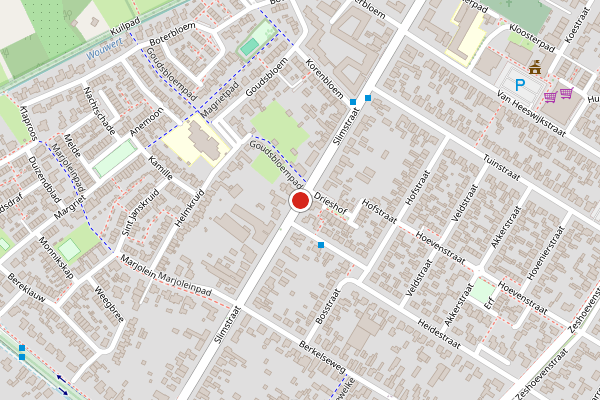 Brandweer-melding op Slimstraat, Udenhout op 4 augustus, kaart-overzicht