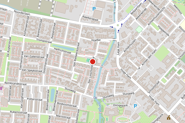 Brandweer-melding op van Linschotenstraat, Dongen op 4 augustus, kaart-overzicht