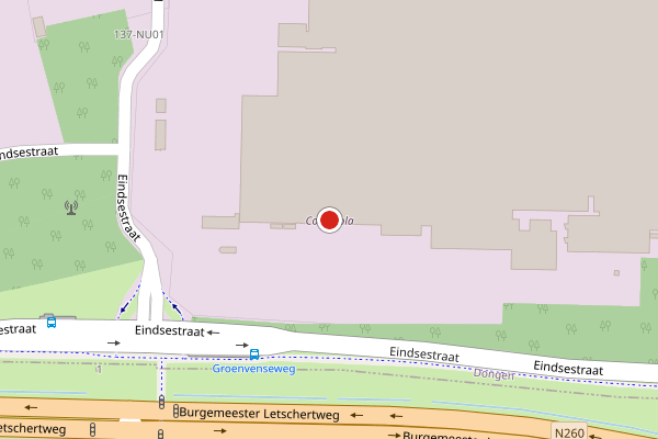Brandweer-melding op Eindsestraat, Dongen op 5 augustus, kaart-overzicht