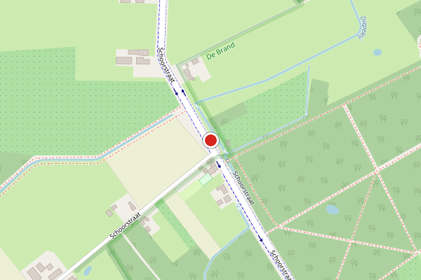 Brandweer-melding op Schoorstraat, Udenhout op 5 augustus, kaart-overzicht