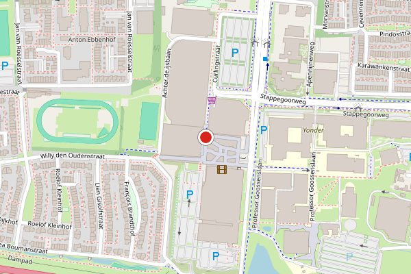 Brandweer-melding op Olympiaplein, Tilburg op 5 augustus, kaart-overzicht